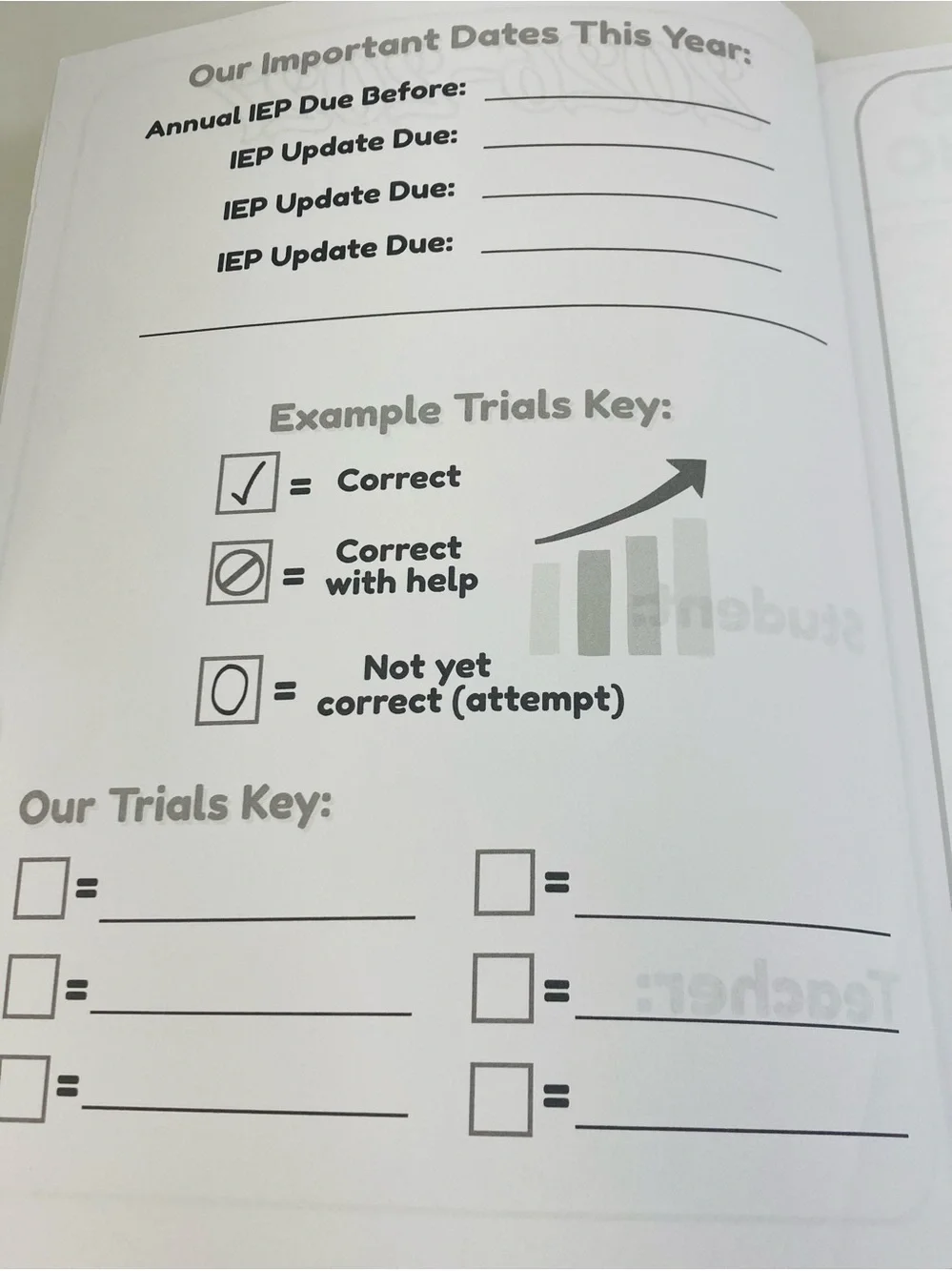 NEW IEP Data Collection Book Up to 5 Goals August 1, 2026 - July 31, 2027 DATED